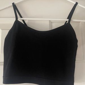 Black Garage Crop Top